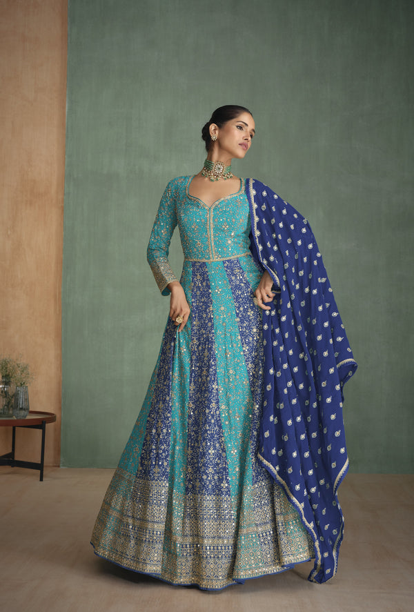 engagement partywear anarkali gown