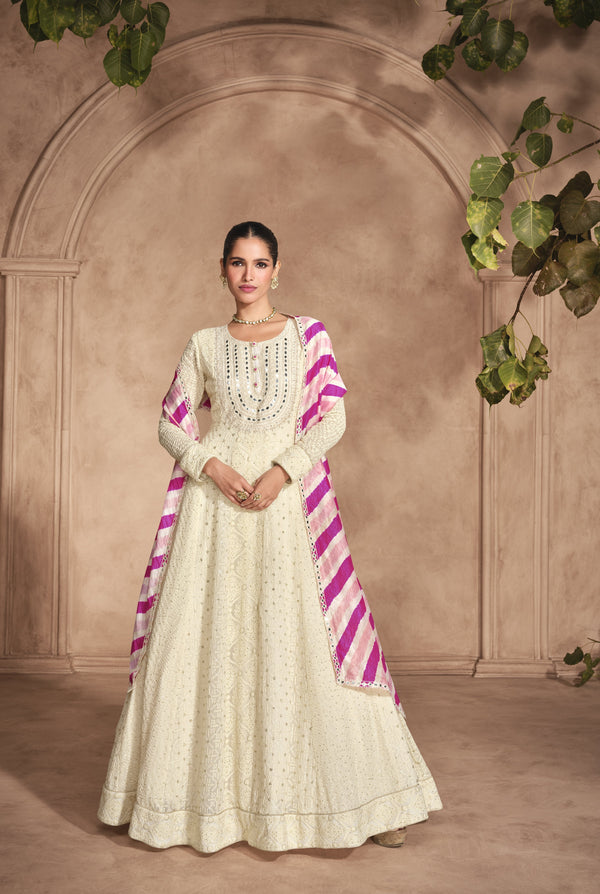 engagement wear lakhnawi work party gown