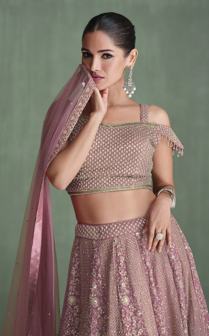 partywear fusion fashion in pink