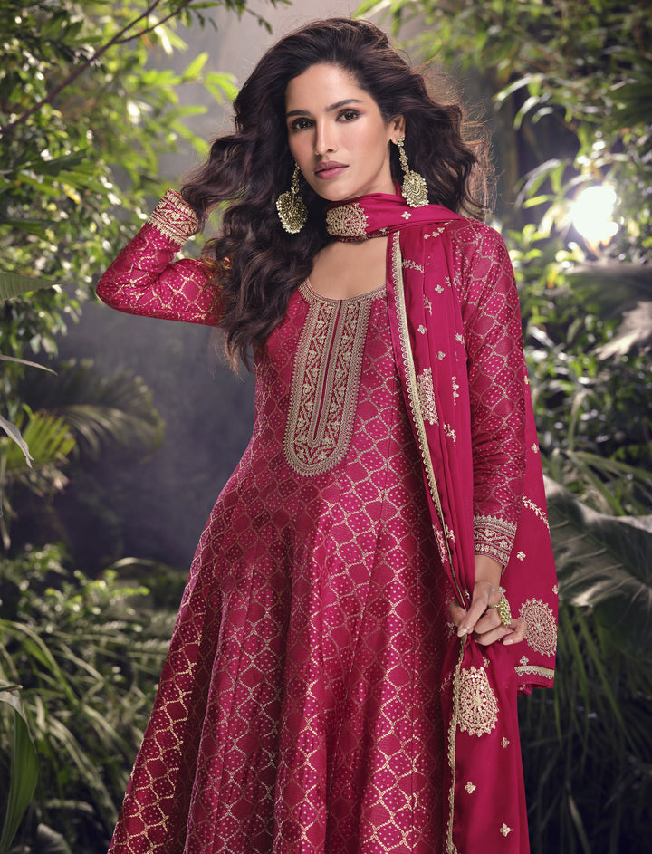 bandhej patterned festive palazzo suit 