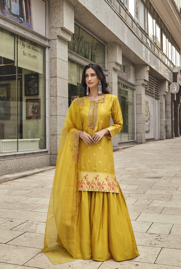 shaadi partywear in yellow