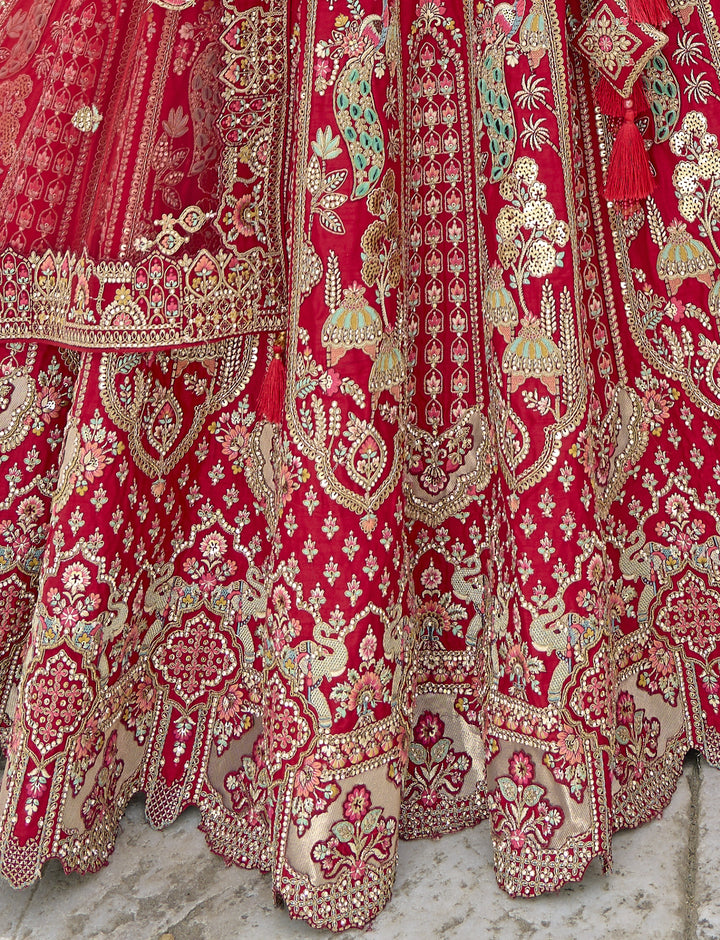 heritage shaadi wear in red