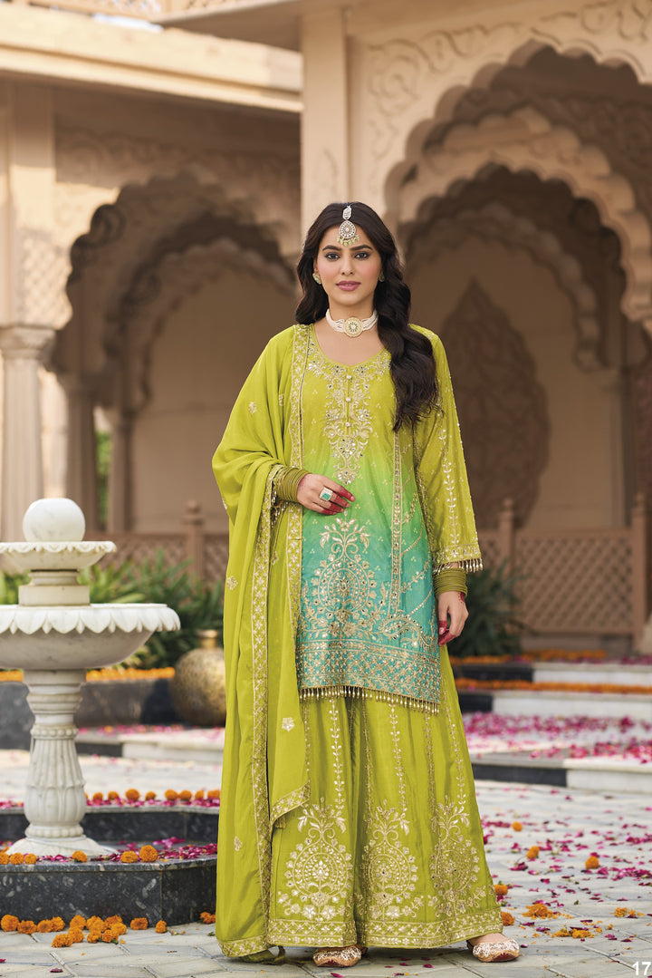 sagai partywear shaded palazzo suit