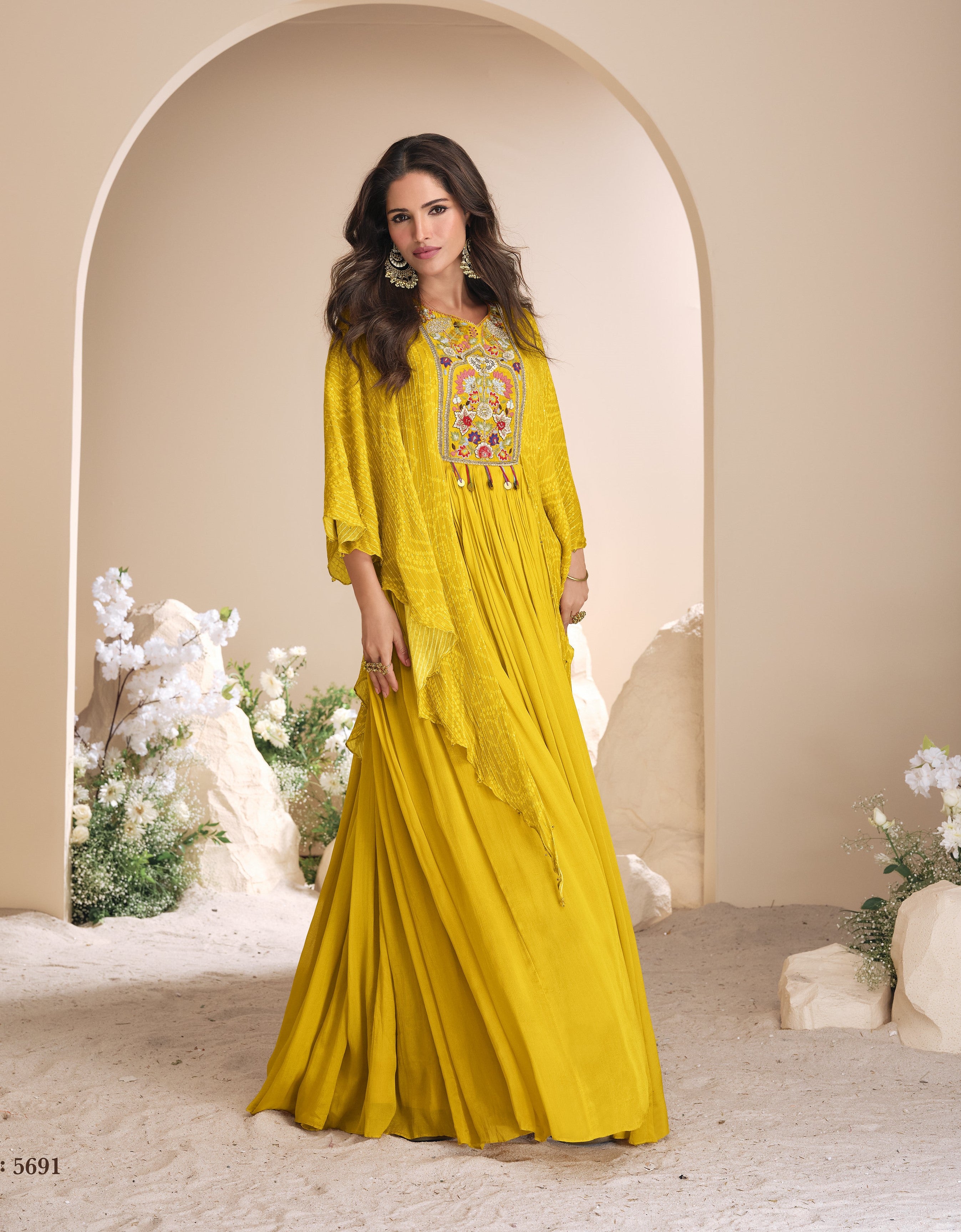 Yellow Gown Indian Designer Wedding shops Gown Rady to Wear Partywear Printed Gown Readymade Fancy Gown Lehenga Suit Indian Dress