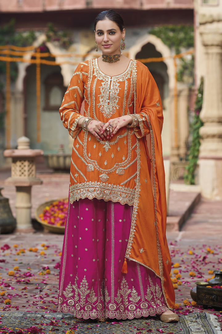 sangeet wear palazzo suit