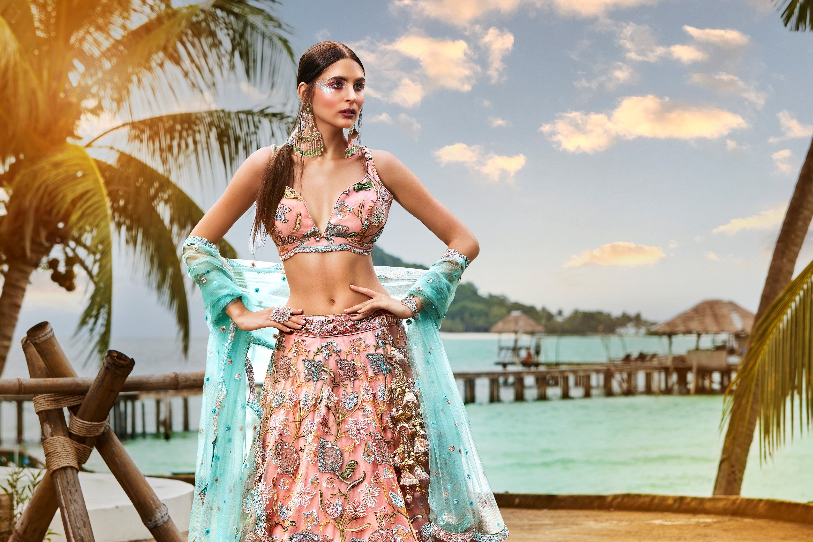 Buy Indian Designer New Style Crop Top Skirt Lehenga, Stiched Lehanga,  Fancy Yellow Lehanga Choli, Crop Top Set, Indian Wedding Dress Online in  India - Etsy