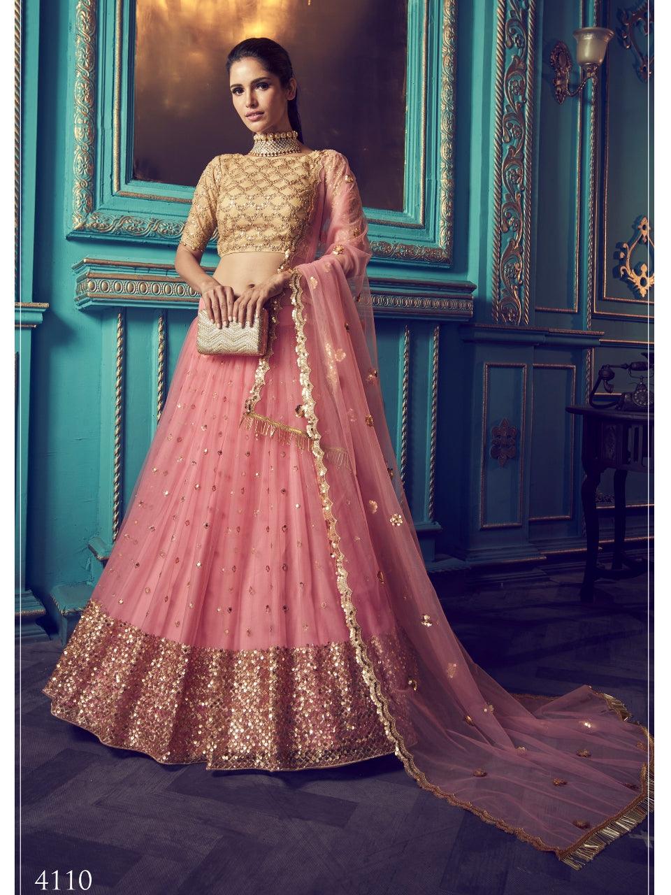 Engagement, Party Wear, Reception Red and Maroon color Organza Silk fabric  Lehenga : 1881536
