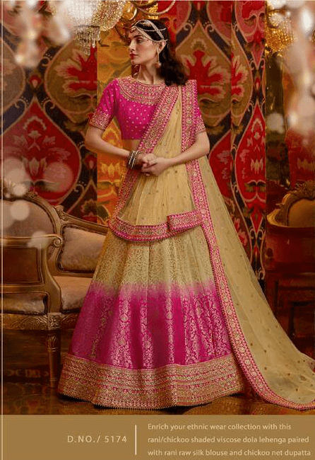 Designer Maroon Chiffon Weaving Embroidered Lehenga Choli【2024】