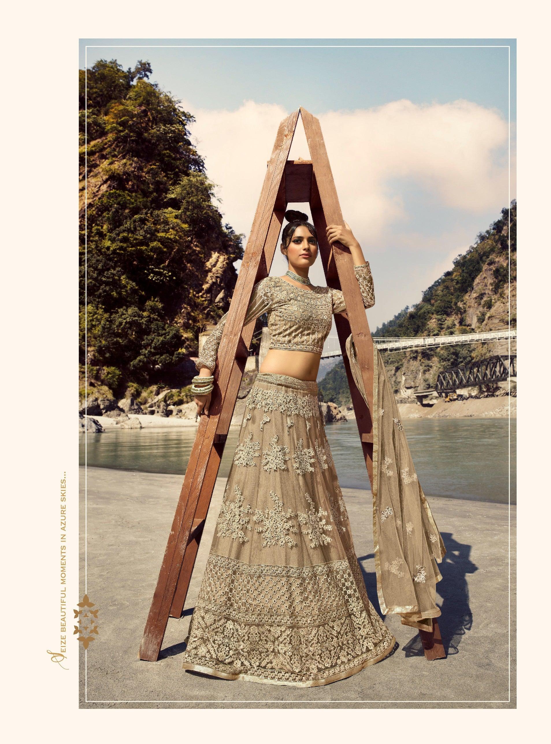 Grey Engagement Designer Lehenga Choli -