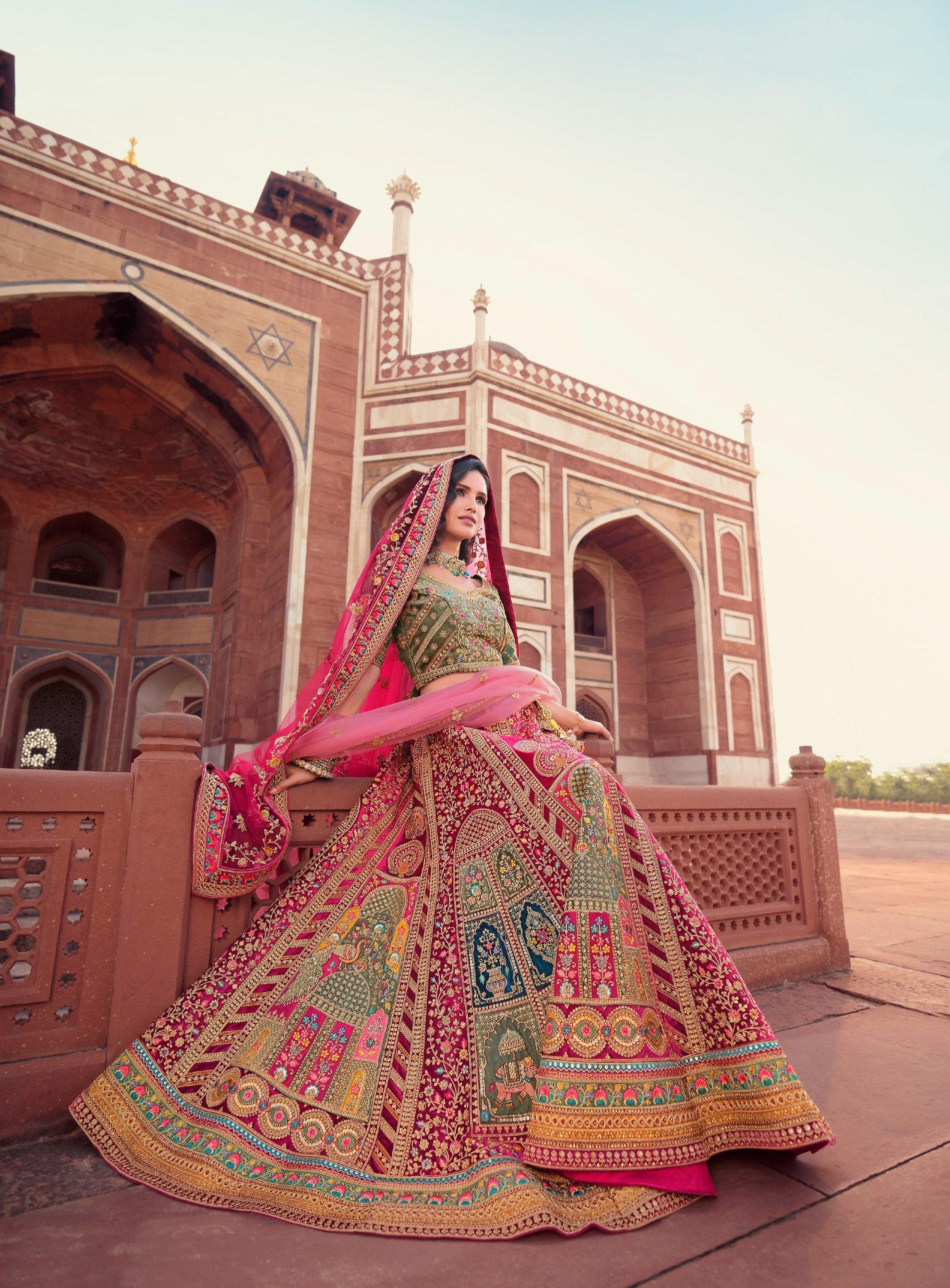 Buy Red Heavy Designer Bridal Wear Lehenga Choli Online - LEHA2107 |  Appelle Fashion