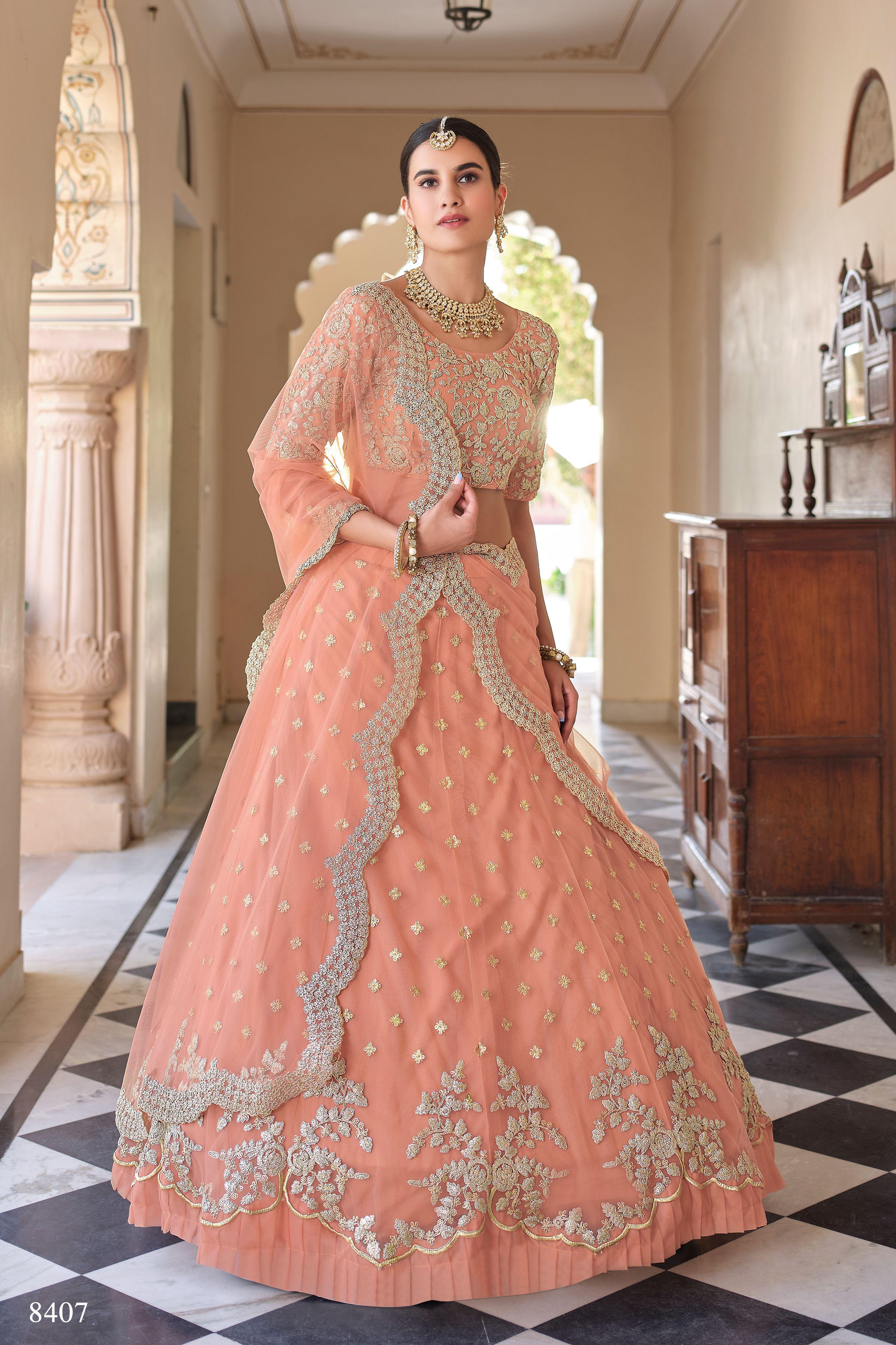 KG fashion designer classic pink lehenga choli