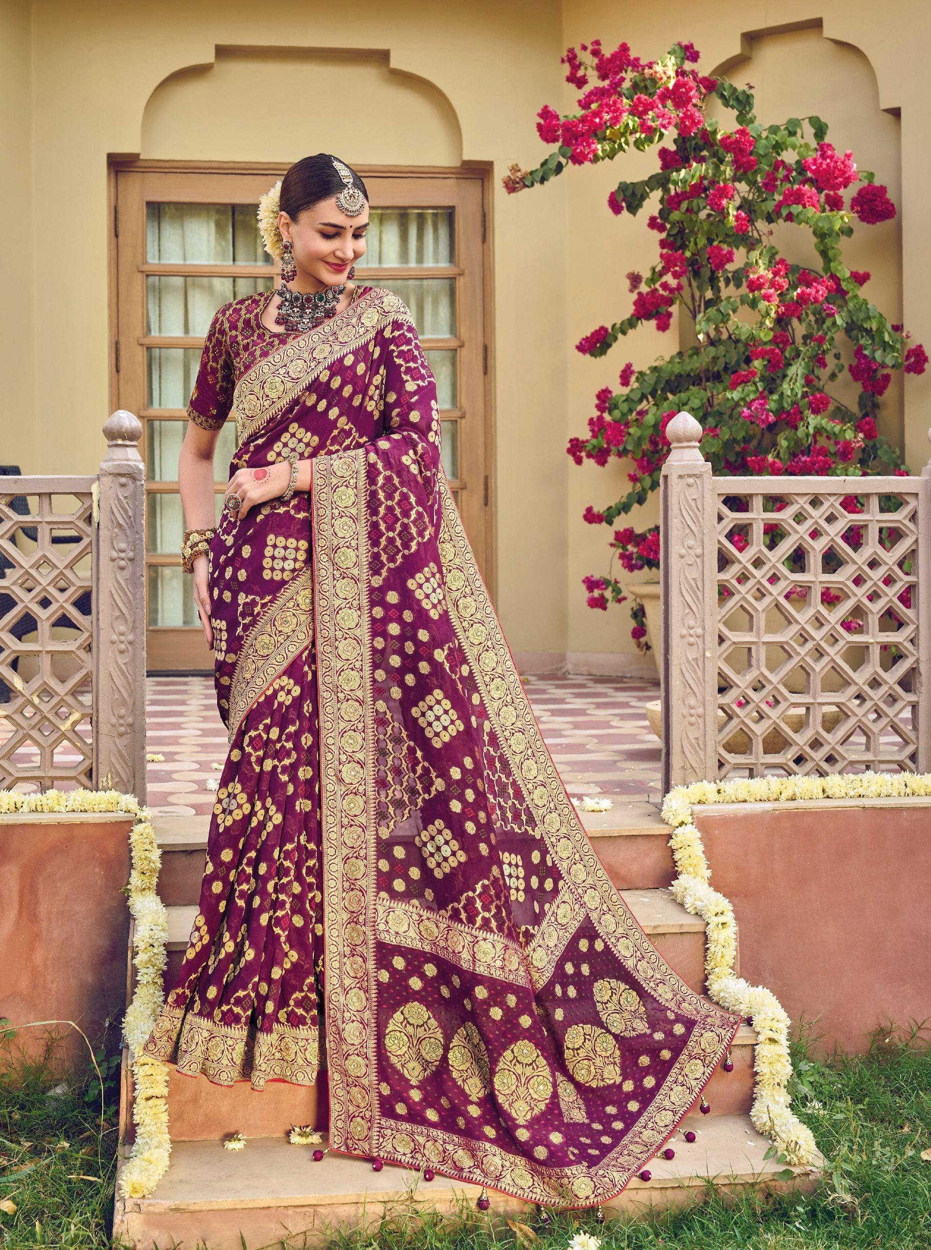 Shaadi chic – exotic jewel tones on an Indian bridal sari | Wedding  Inspirasi
