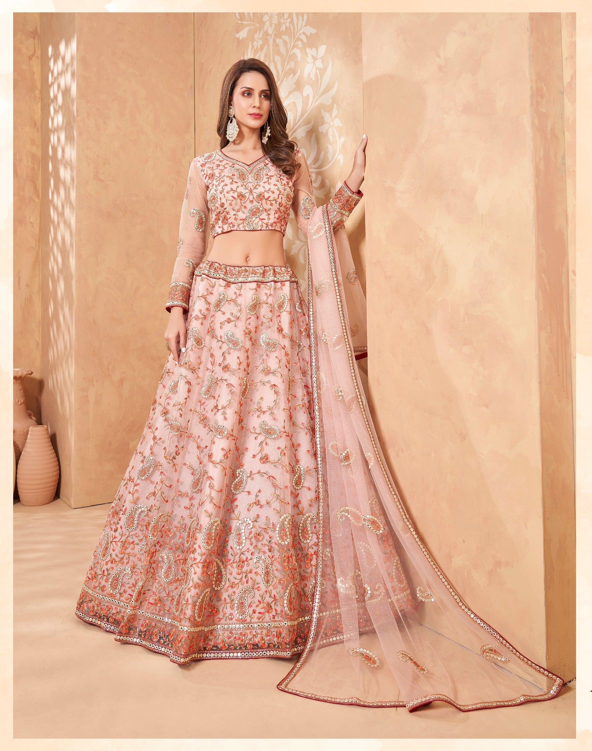 Purple Color Velvet Designer Bridal Wedding Wear Lehenga Choli -2695141284  | Heenastyle